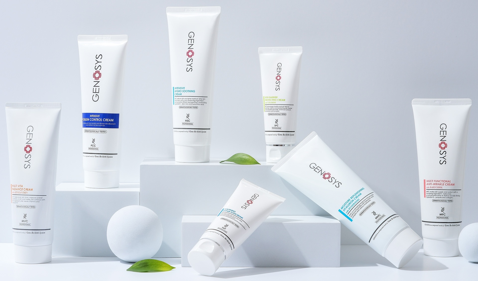 Overzicht van GENOSYS treatment- en homecare-producten